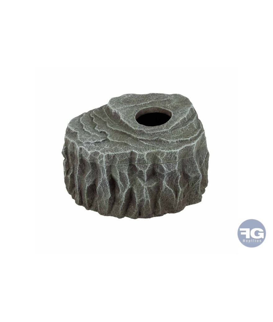 Abri pour reptiles rocher Anthracite M - 23x19x12,5cm