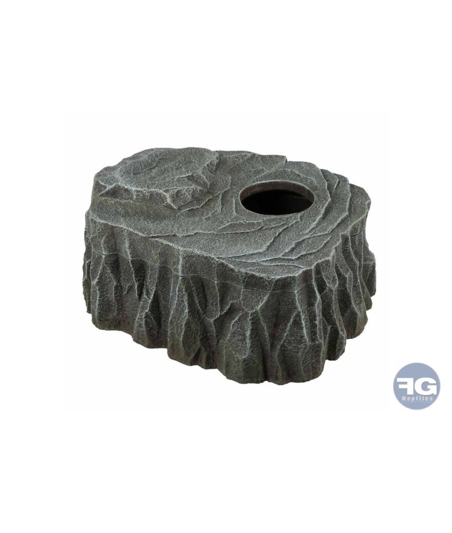 Abri pour reptiles rocher Anthracite L - 34x26x15,5cm