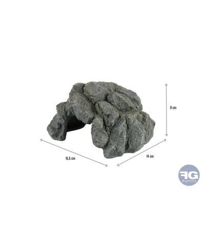 Grotte pour reptiles Anthracite XS - 15,5x14x9cm