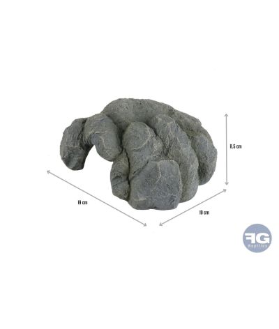 Grotte pour reptiles Anthracite S - 19x19x8,5cm