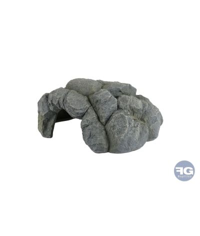 Grotte pour reptiles Anthracite M - 24x23x10,5cm