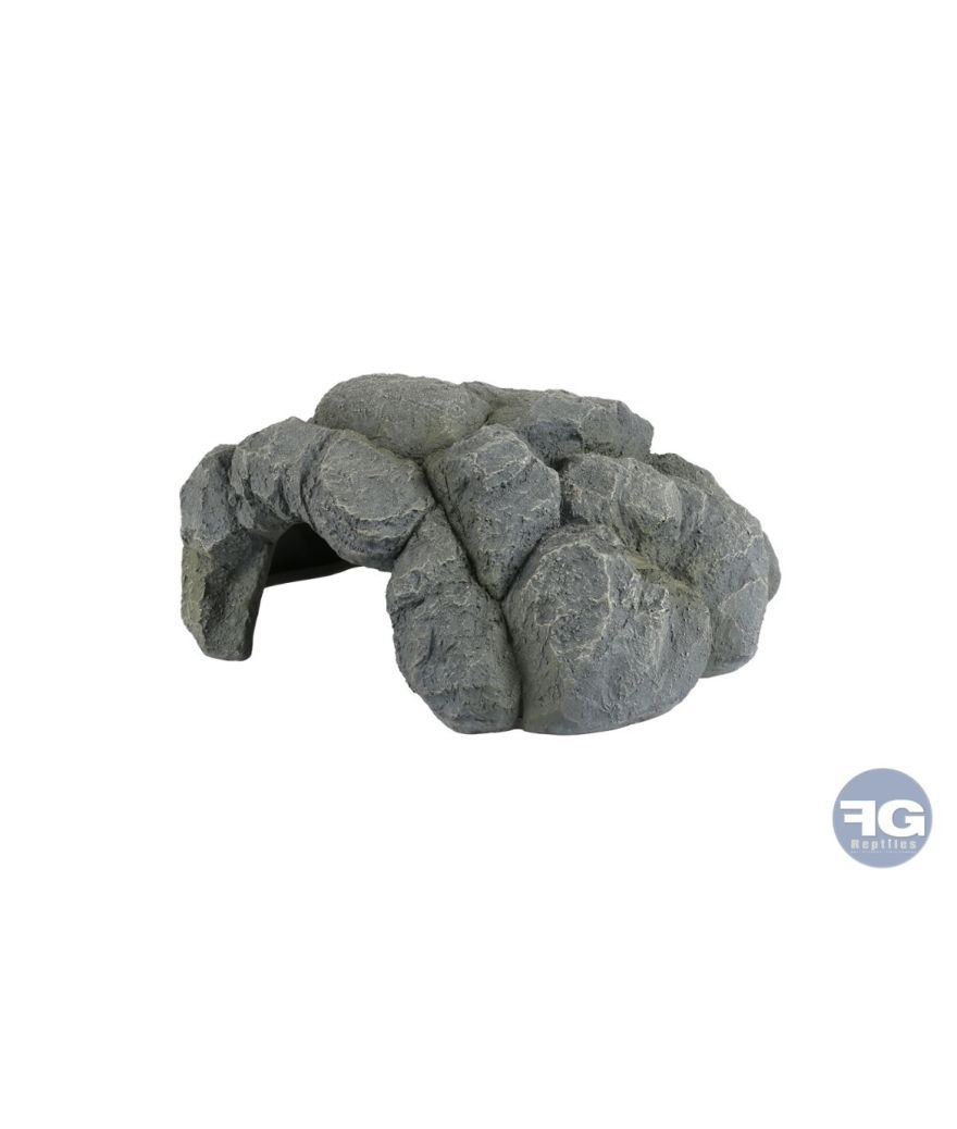 Grotte pour reptiles Anthracite M - 24x23x10,5cm