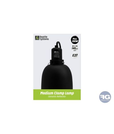 Clamp Lamp noir taille Medium ⌀ 140mm Reptile Systems