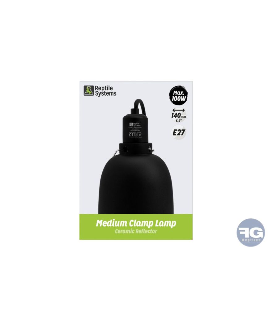 Clamp Lamp noir taille Medium ⌀ 140mm Reptile Systems