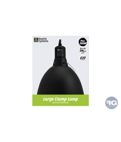 Clamp Lamp noir taille Medium ⌀ 216mm Reptile Systems