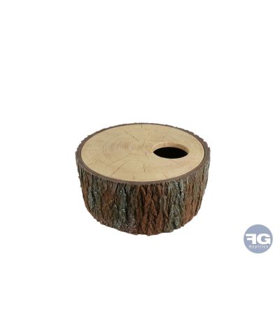 Cachette creuse boîte à mue faux rondin 20 x 20 x 11 cm