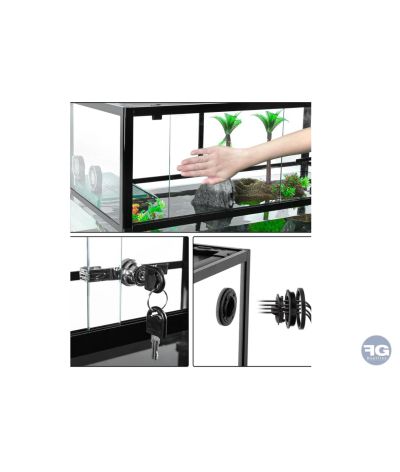 Terrarium pour tortue aquatique 90x45x45 Reptizoo