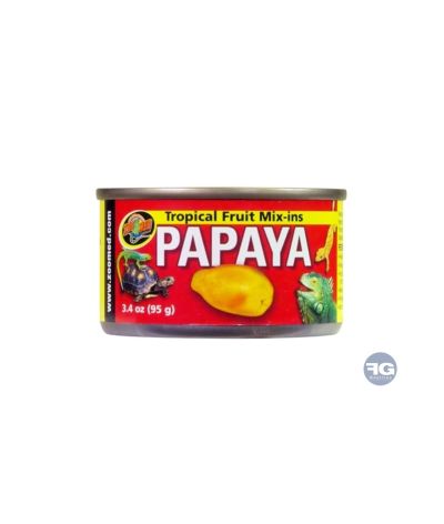 Papaye en conserve pour lézards frugivores Zoomed 95g