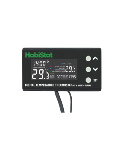 Thermostat digital Habistat Temperature Thermostat Day/Night Timer 600W