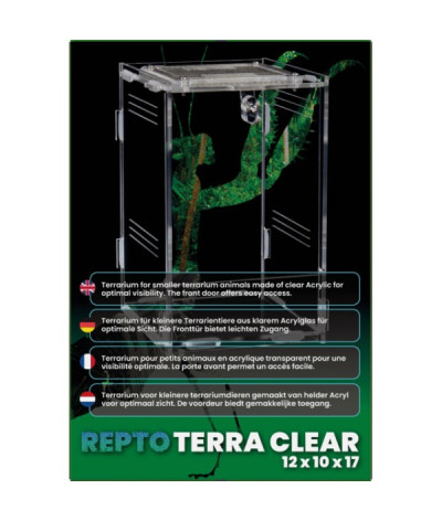 Terrarium acrylique Repto Terra Clear 11,5x10x16,5cm