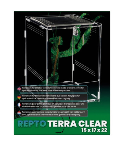 Terrarium acrylique Repto Terra Clear 15x16,5x21,5cm