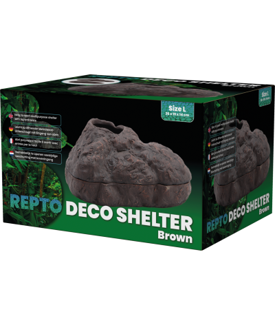 Cachette Repto Deco Shelter Brun L