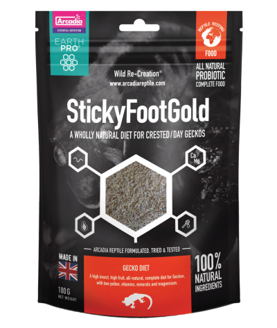 Aliment pour Geckos frugivores Arcadia Stickyfoot Gold