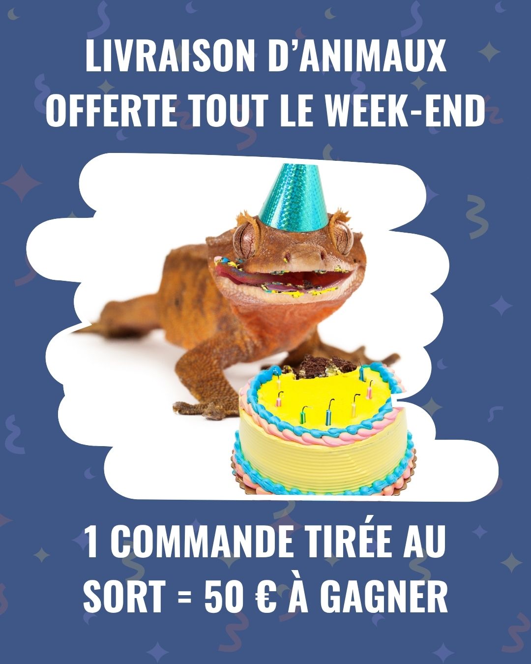 🎉 FG Reptiles fête ses 6 ans ! 🎉

Pour vous remercier de votre fidélité depuis toutes ces années, nous vous offrons la livraison des animaux tout ce week-end 🐍🦎🚚

⏰​ Ça commence ce soir, vendredi 26/06 à 20h jusqu'au dimanche 29 à minuit ! 

Utilisez le code HAPPY6 pour en profiter !

Et ce n’est pas tout…

🎁 1 commande passée ce week-end sera tirée au sort : le ou la gagnante remportera un bon d'achat de 50 € à utiliser sur tout le site ! 🛒

📆 Offre valable tout le week-end, alors profitez-en vite ! 

Merci à toute la communauté FG Reptiles pour ces 6 belles années 🙏❤️

#reptiles #terrariophilie #anniversaire #serpents #lezards #fgreptiles